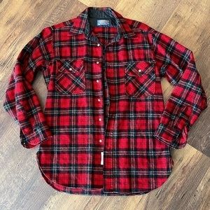 Pendleton Red and Black Plaid Casual Button Down Shirt